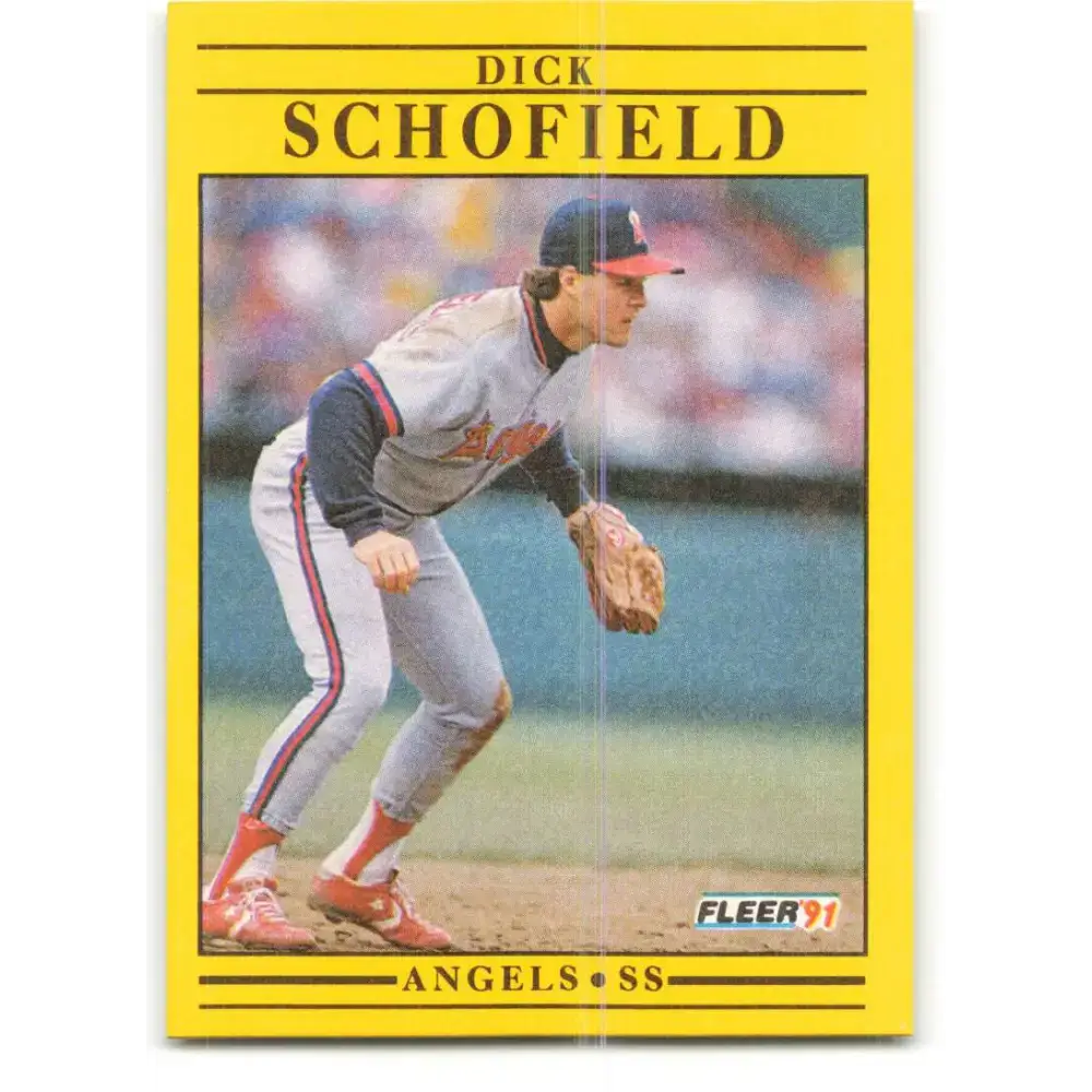 1991 Fleer #325 Dick Schofield NM-MT California Angels Baseball Card - Baseball Card Single