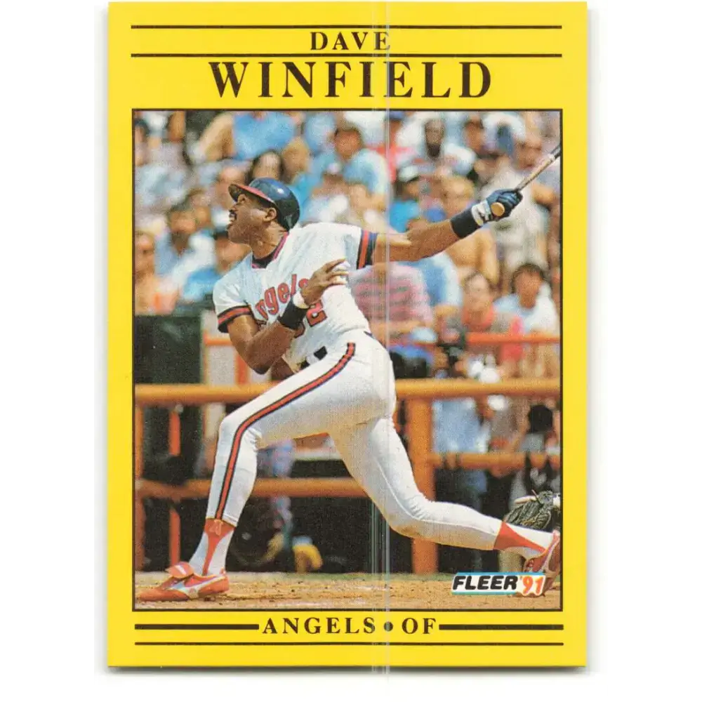 1991 Fleer #329 Dave Winfield NM-MT California Angels Baseball Card - Baseball Card Single