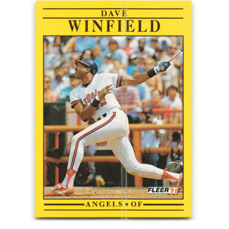 1991 Fleer #329 Dave Winfield NM-MT California Angels Baseball Card - Baseball Card Single