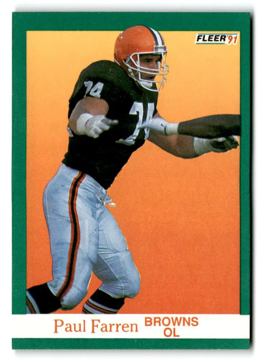 1991 Fleer #33 Paul Farren - Football Card Single