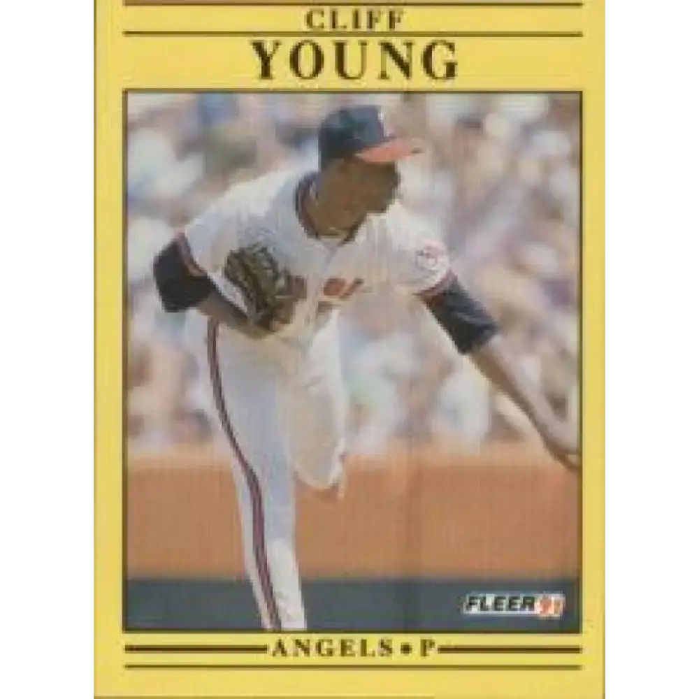 1991 Fleer #330 Cliff Young NM-MT California Angels Baseball Card - Baseball Card Single