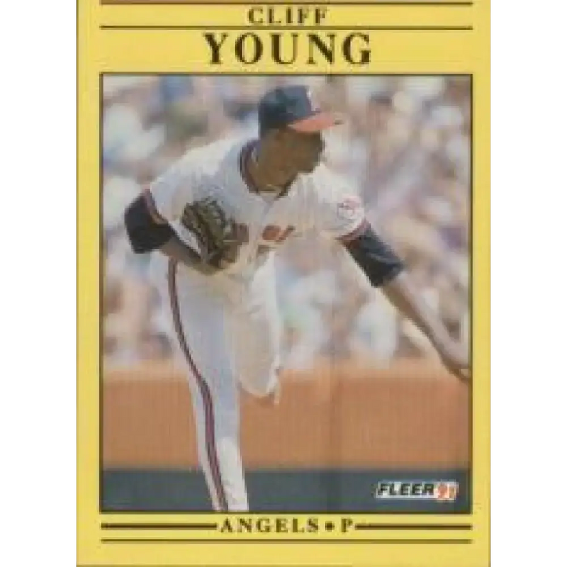 1991 Fleer #330 Cliff Young NM-MT California Angels Baseball Card - Baseball Card Single