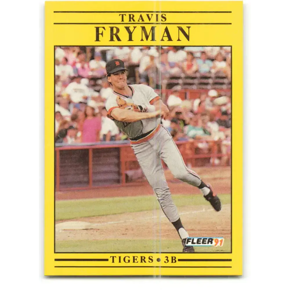 1991 Fleer #336 Travis Fryman NM-MT Detroit Tigers Baseball Card - Baseball Card Single