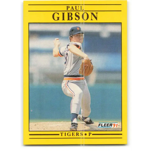 1991 Fleer #337 Paul Gibson NM-MT Detroit Tigers Baseball Card
