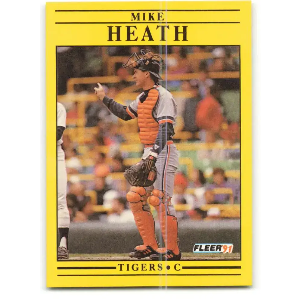 1991 Fleer #339 Mike Heath NM-MT Detroit Tigers Baseball Card - Baseball Card Single