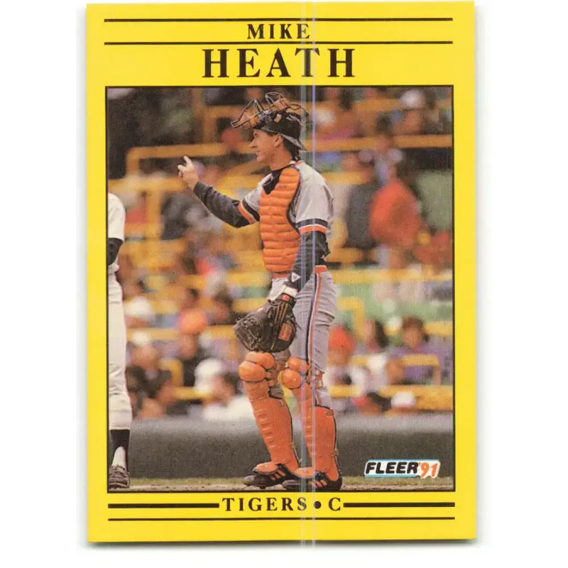 1991 Fleer #339 Mike Heath NM-MT Detroit Tigers Baseball Card - Baseball Card Single
