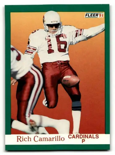 1991 Fleer #339 Rich Camarillo Phoenix Cardinals Football Cards NM N ID:60504 - Football Card Single