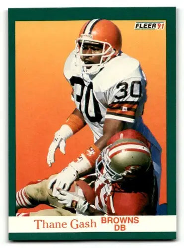 1991 Fleer #34 Thane Gash Cleveland Browns Football Cards NM Near Mi ID:60530 - Football Card Single