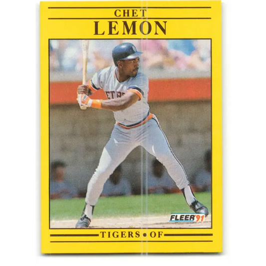 1991 Fleer #341 Chet Lemon NM-MT Detroit Tigers Baseball Card