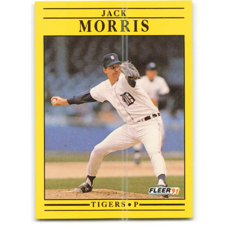 1991 Fleer #343 Jack Morris NM-MT Detroit Tigers Baseball Card - Baseball Card Single