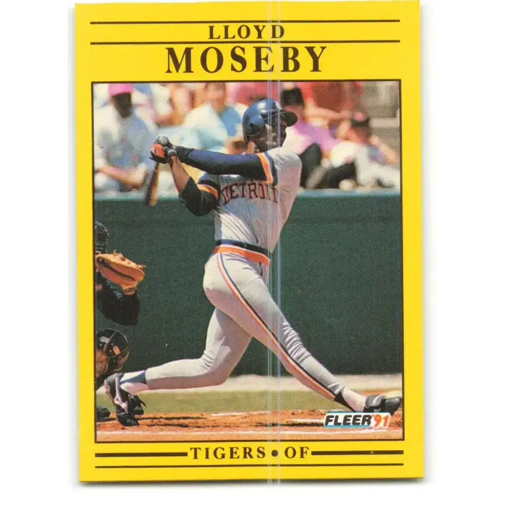 1991 Fleer #344 Lloyd Moseby NM-MT Detroit Tigers Baseball Card - Baseball Card Single