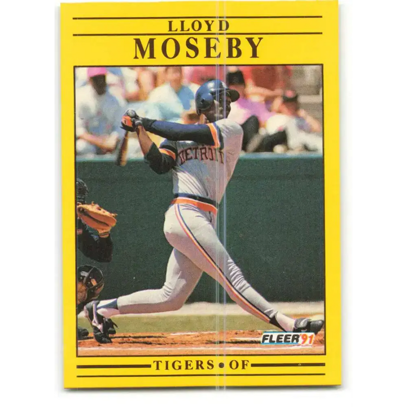 1991 Fleer #344 Lloyd Moseby NM-MT Detroit Tigers Baseball Card - Baseball Card Single