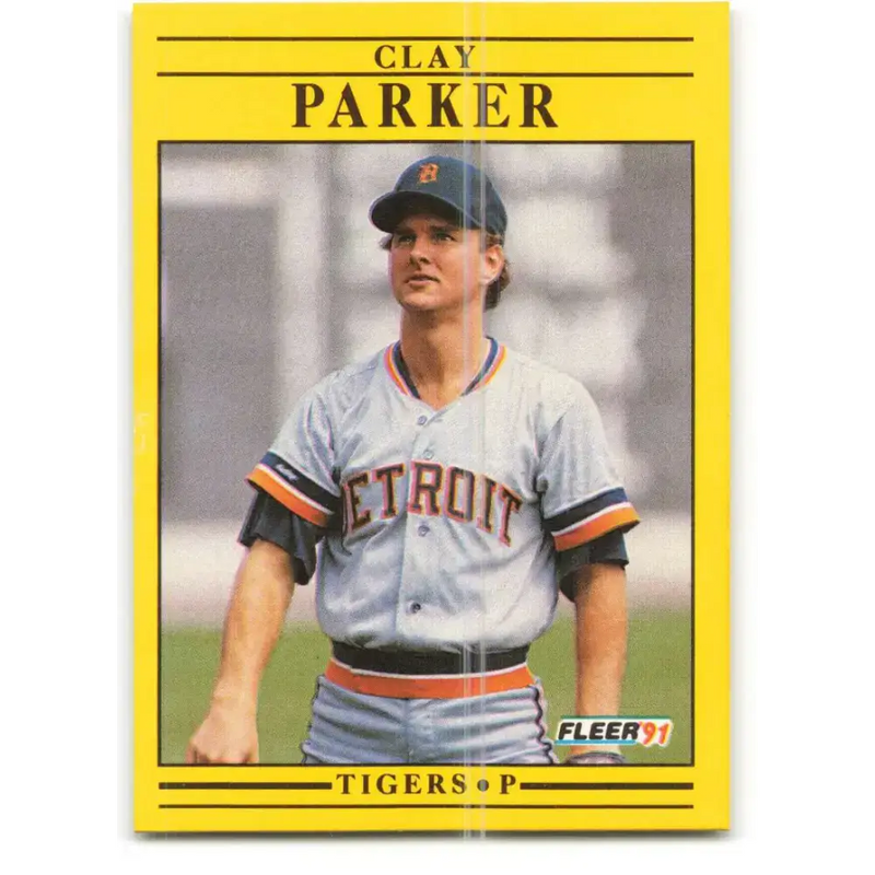 1991 Fleer #346 Clay Parker NM-MT Detroit Tigers Baseball Card - Baseball Card Single