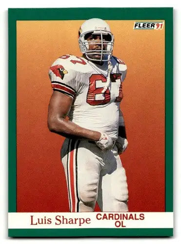 1991 Fleer #348 Luis Sharpe Phoenix Cardinals Football Cards NM Near ID:60515 - Football Card Single