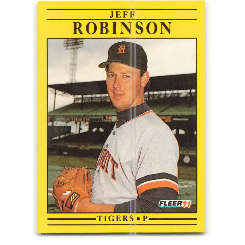 1991 Fleer #349 Jeff Robinson NM-MT Detroit Tigers Baseball Card - Baseball Card Single