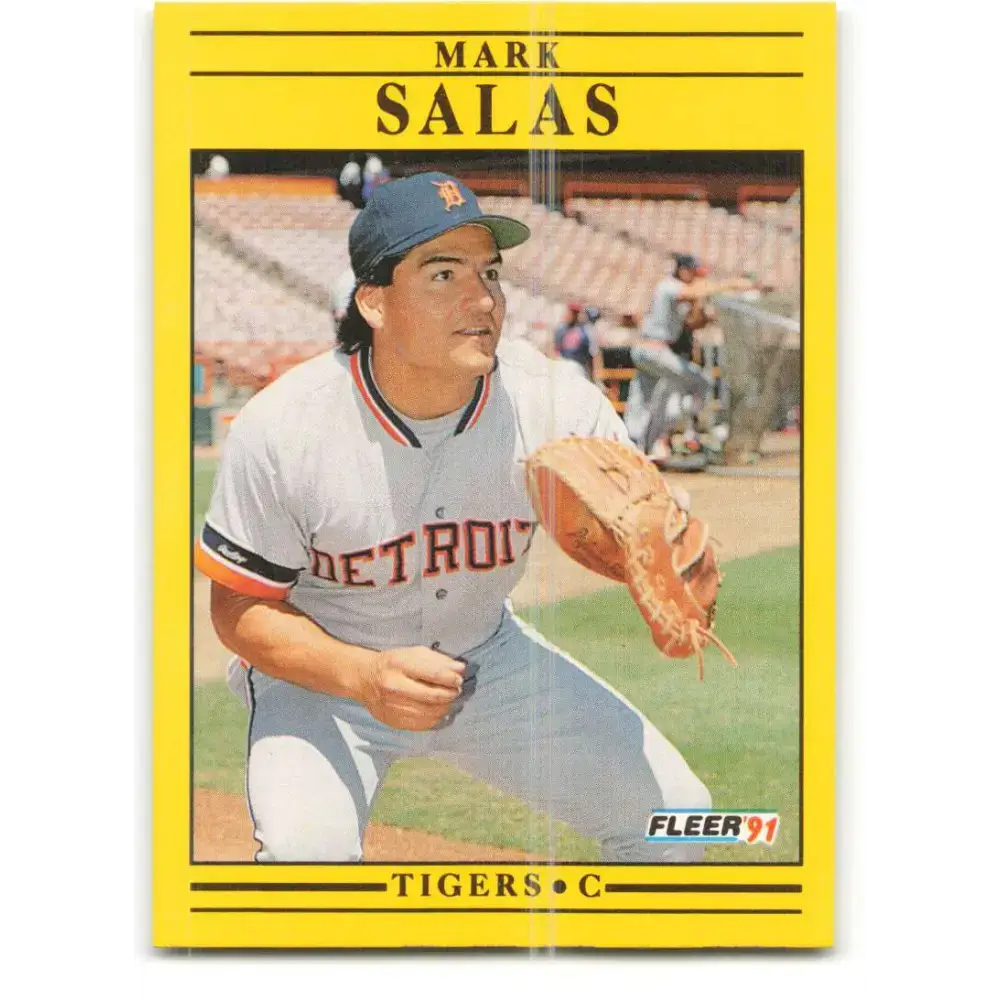 1991 Fleer #350 Mark Salas NM-MT Detroit Tigers Baseball Card - Baseball Card Single