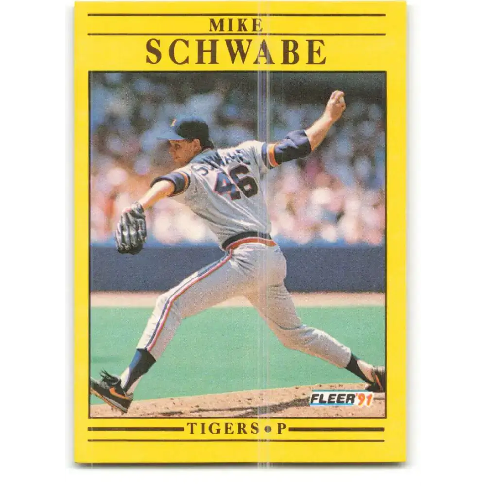 1991 Fleer #351 Mike Schwabe NM-MT Detroit Tigers Baseball Card - Baseball Card Single