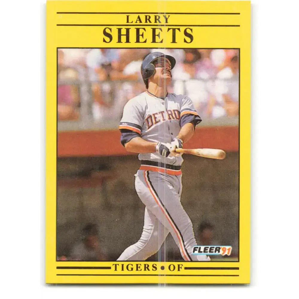 1991 Fleer #352 Larry Sheets NM-MT Detroit Tigers Baseball Card - Baseball Card Single