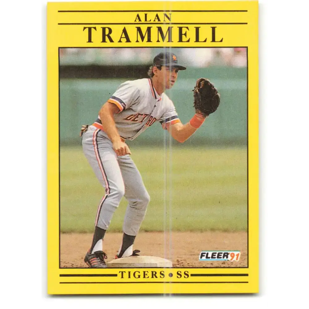 1991 Fleer #355 Alan Trammell NM-MT Detroit Tigers Baseball Card - Baseball Card Single