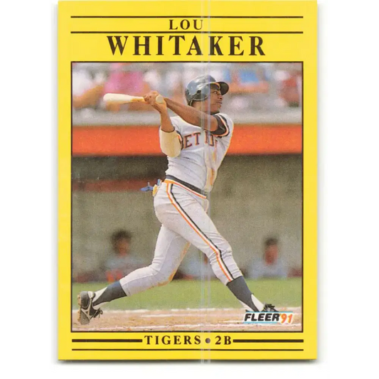 1991 Fleer #357 Lou Whitaker NM-MT Detroit Tigers Baseball Card
