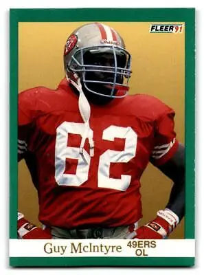 Guy McIntyre trading card from the 1991 Fleer #359 baseball card series