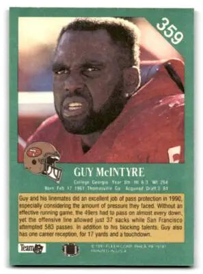 1991 Fleer #359 Guy McIntyre - Football Card Single