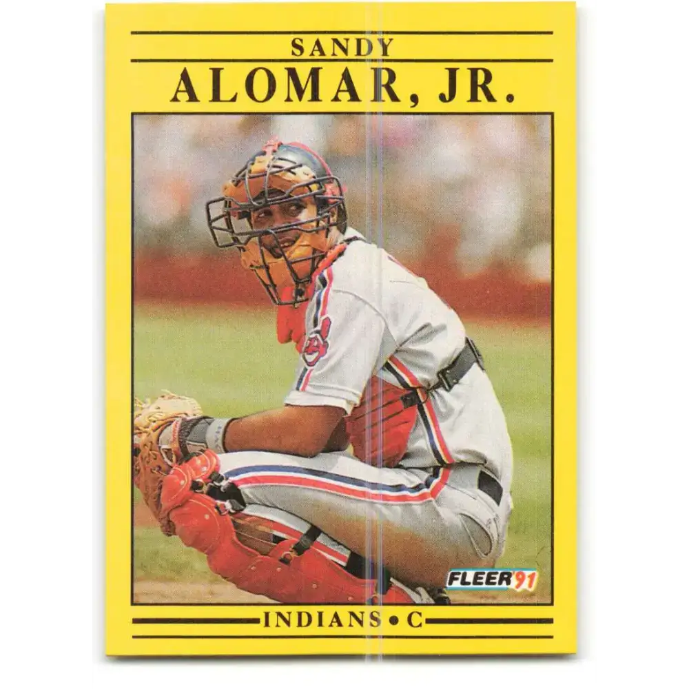 1991 Fleer #359 Sandy Alomar Jr. NM-MT Cleveland Indians Baseball Card - Baseball Card Single