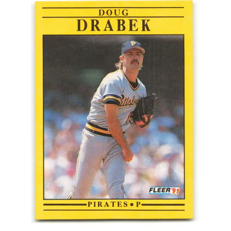 1991 Fleer #36 Doug Drabek NM-MT Pittsburgh Pirates Baseball Card - Baseball Card Single