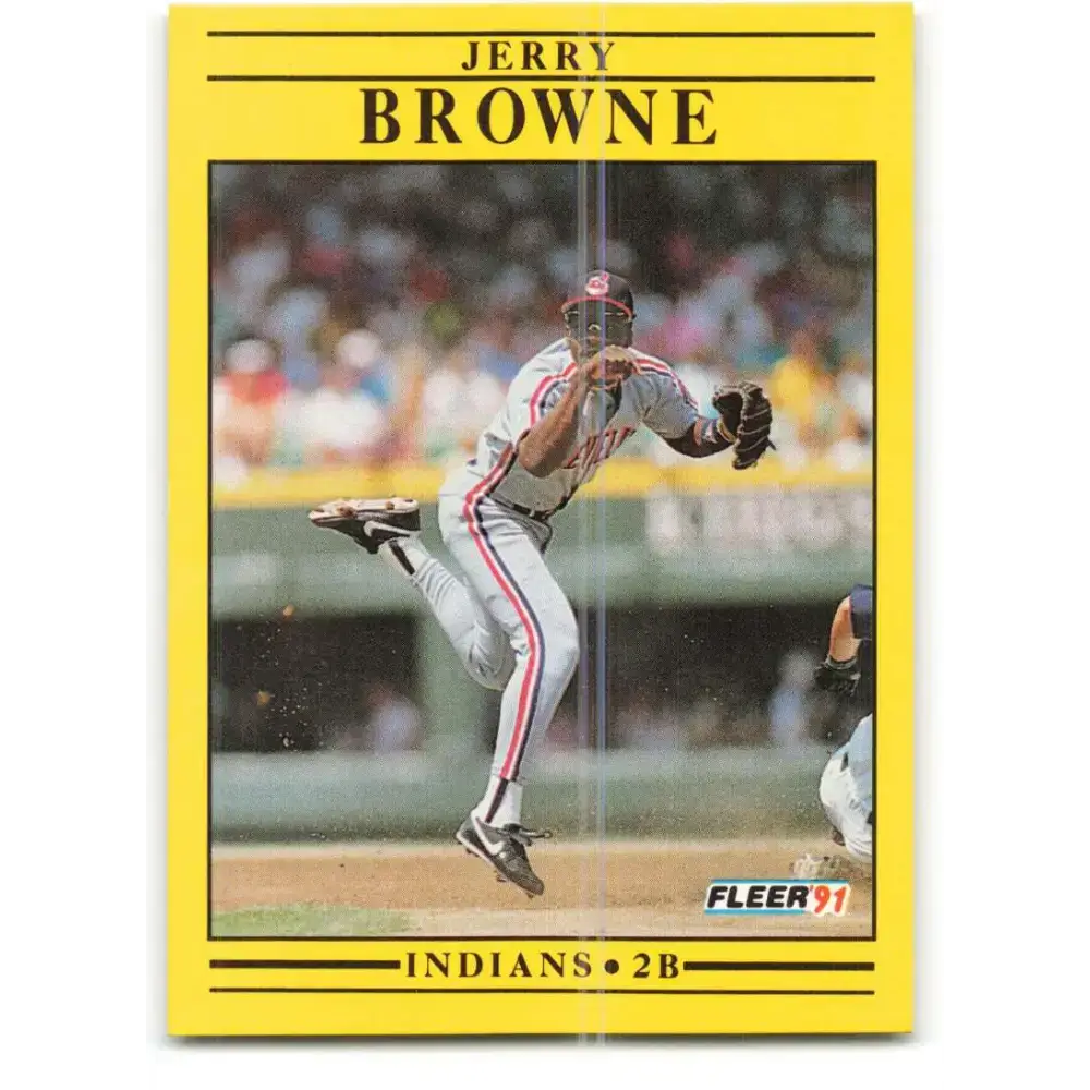 1991 Fleer #363 Jerry Browne NM-MT Cleveland Indians Baseball Card - Baseball Card Single
