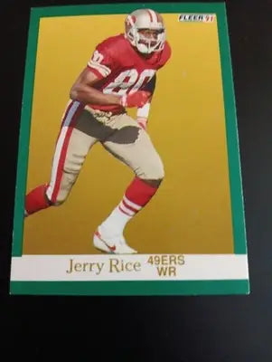 1991 Fleer - #363 Jerry Rice HOF 49ERS. NFL. EX-NRMT - Football Card Single