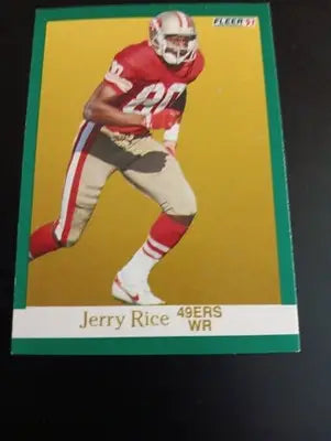 1991 Fleer - #363 Jerry Rice HOF 49ERS. NFL. EX-NRMT - Football Card Single