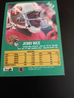 1991 Fleer - #363 Jerry Rice HOF 49ERS. NFL. EX-NRMT - Football Card Single
