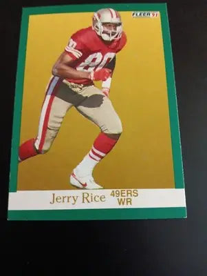 1991 Fleer - #363 Jerry Rice HOF 49ERS. NFL. EX-NRMT - Football Card Single