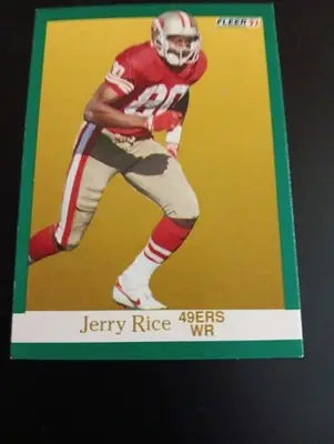 1991 Fleer - #363 Jerry Rice HOF 49ERS. NFL. EX-NRMT - Football Card Single