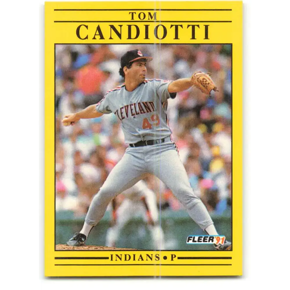 1991 Fleer #364 Tom Candiotti NM-MT Cleveland Indians Baseball Card - Baseball Card Single