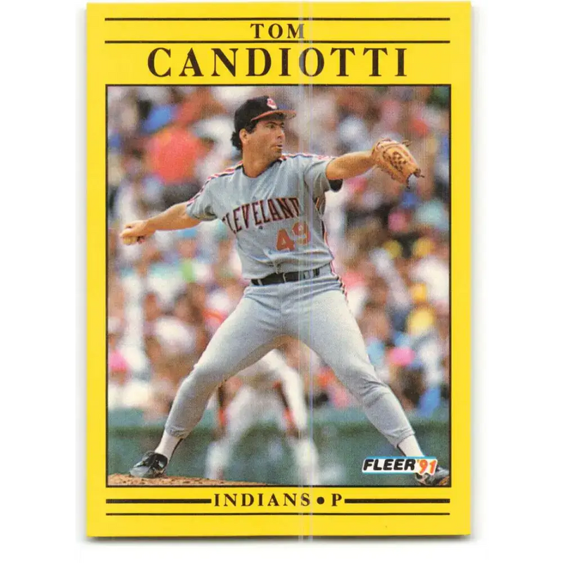 1991 Fleer #364 Tom Candiotti NM-MT Cleveland Indians Baseball Card - Baseball Card Single