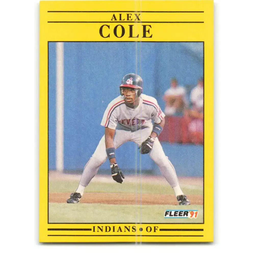 1991 Fleer #365 Alex Cole NM-MT Cleveland Indians Baseball Card - Baseball Card Single