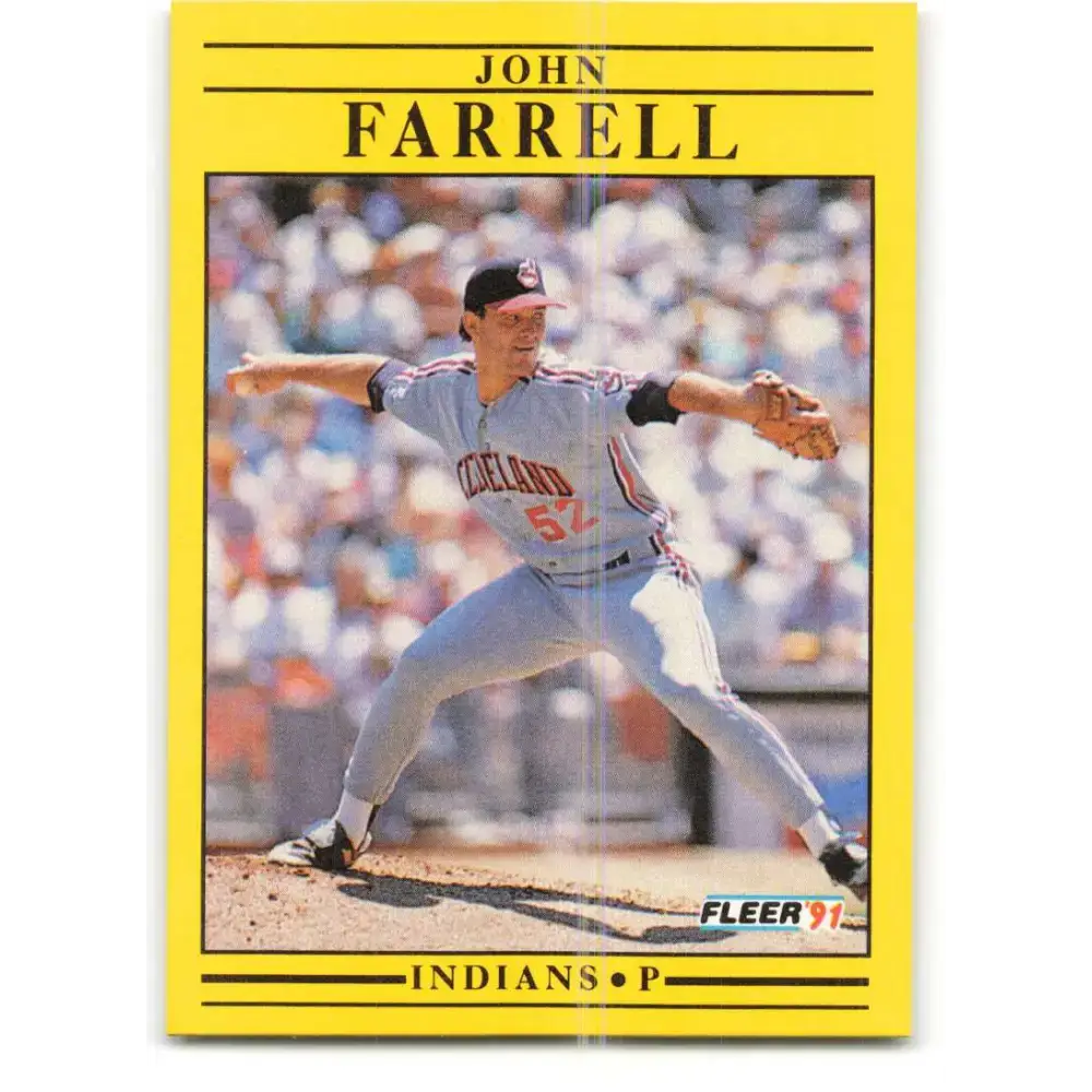 1991 Fleer #366 John Farrell NM-MT Cleveland Indians Baseball Card - Baseball Card Single