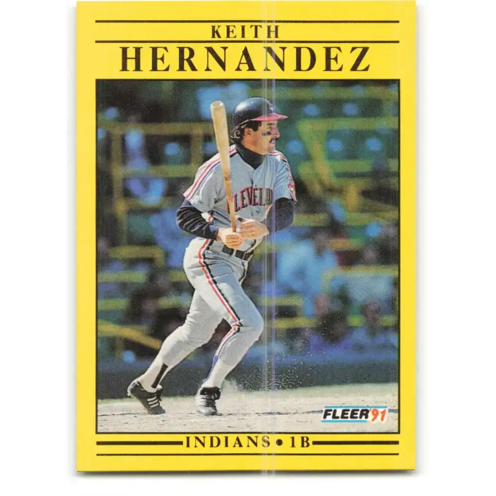 1991 Fleer #368 Keith Hernandez NM-MT Cleveland Indians Baseball Card - Baseball Card Single