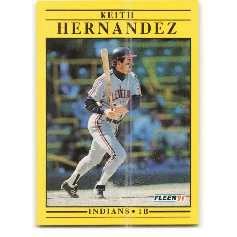 1991 Fleer #368 Keith Hernandez NM-MT Cleveland Indians Baseball Card - Baseball Card Single
