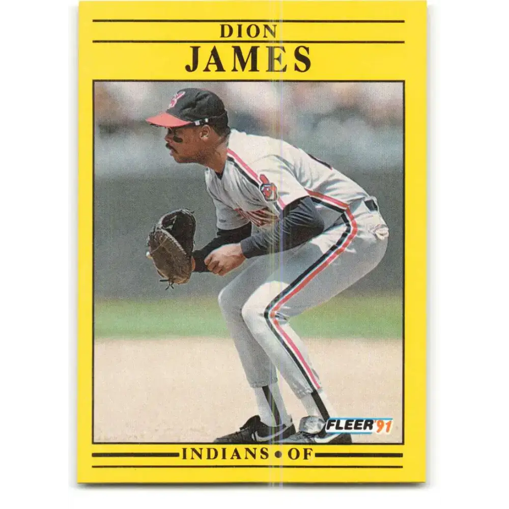 1991 Fleer #371 Dion James NM-MT Cleveland Indians Baseball Card - Baseball Card Single