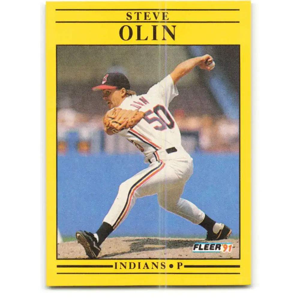 1991 Fleer #374 Steve Olin NM-MT Cleveland Indians Baseball Card