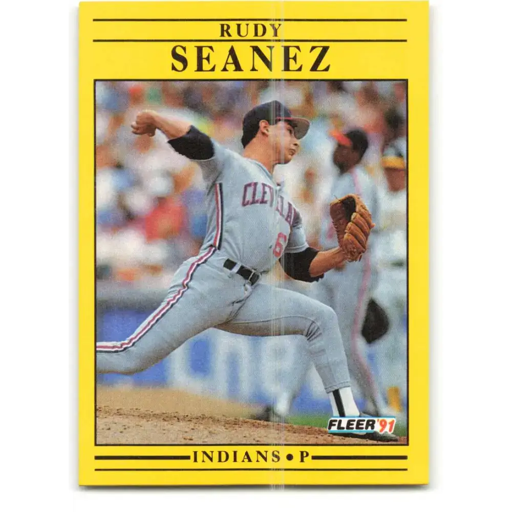 1991 Fleer #376 Rudy Seanez NM-MT Cleveland Indians Baseball Card - Baseball Card Single