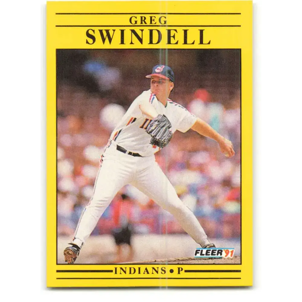 1991 Fleer #379 Greg Swindell NM-MT Cleveland Indians Baseball Card - Baseball Card Single