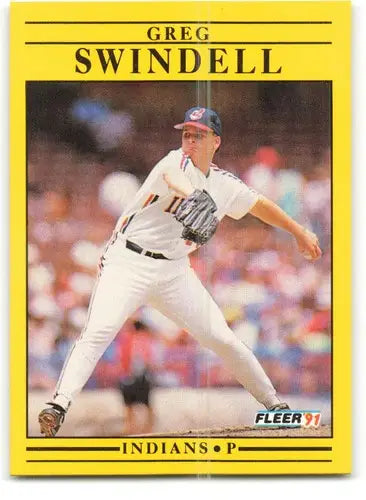 1991 Fleer #379 Greg Swindell NM Near Mint Indians ID:82559 - Baseball Card Single