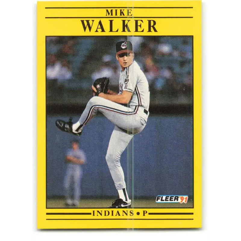 1991 Fleer #381 Mike Walker NM-MT Cleveland Indians Baseball Card - Baseball Card Single