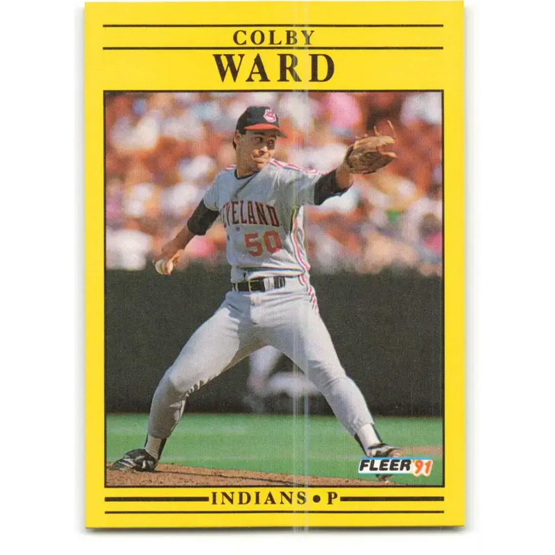 1991 Fleer #382 Colby Ward NM-MT RC Rookie Cleveland Indians Baseball Card - Baseball Card Single