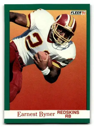 1991 Fleer #383 Earnest Byner Washington Redskins Football Cards NM ID:60508 - Football Card Single