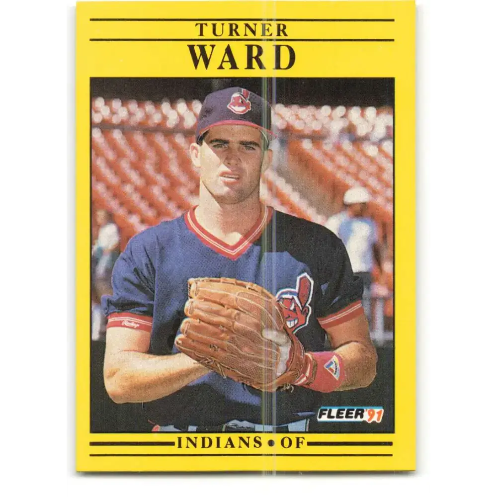 1991 Fleer #383 Turner Ward NM-MT RC Rookie Cleveland Indians Baseball Card - Baseball Card Single