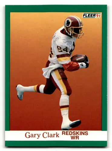 Original gloss Gary Clark football card 1991 Fleer NM-MT Redskins ID 61057